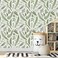 VaryPaper 177x118 Boho Leaf Wallpaper Peel and Stick Wallpaper Green Moss Leaf Wall Mural Removable Self Adhesive Leaf Contact Paper Decorative for Bedroom Cabinets Walls Shelves Vinyl Roll