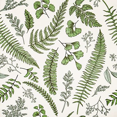 VaryPaper 177x118 Boho Leaf Wallpaper Peel and Stick Wallpaper Green Moss Leaf Wall Mural Removable Self Adhesive Leaf Contact Paper Decorative for Bedroom Cabinets Walls Shelves Vinyl Roll