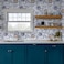 VaryStyle 177x118 Lemon Wallpaper Bright BlueYellow Citrus Leaf Peel and Stick Wallpaper Circle Geometric Wallpaper Self Adhesive Removable Fruit Contact Paper for Cabinets Walls Kitchen Bathroom