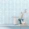 VEELIKE Blue Stripe Geometric Peel and Stick Wallpaper Blue and White Herringbone Wallpaper for Bedroom Bathroom 177x118 Chevron Removable Wallpaper Prepasted Herringbone Contact Paper for Walls