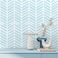VEELIKE Blue Stripe Geometric Peel and Stick Wallpaper Blue and White Herringbone Wallpaper for Bedroom Bathroom 177x118 Chevron Removable Wallpaper Prepasted Herringbone Contact Paper for Walls