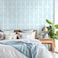 VEELIKE Blue Stripe Geometric Peel and Stick Wallpaper Blue and White Herringbone Wallpaper for Bedroom Bathroom 177x118 Chevron Removable Wallpaper Prepasted Herringbone Contact Paper for Walls