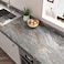 Wallderful Grey Gold Marble Contact Paper for Countertops Peel and Stick Waterproof Matte Self Adhesive Wallpaper Vinyl Modern Kitchen Backsplash Liquid Marble Wall Paper for Bathroom Table 1575x78