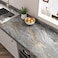 Wallderful Grey Gold Marble Contact Paper for Countertops Peel and Stick Waterproof Matte Self Adhesive Wallpaper Vinyl Modern Kitchen Backsplash Liquid Marble Wall Paper for Bathroom Table 1575x78