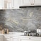 Wallderful Grey Gold Marble Contact Paper for Countertops Peel and Stick Waterproof Matte Self Adhesive Wallpaper Vinyl Modern Kitchen Backsplash Liquid Marble Wall Paper for Bathroom Table 1575x78