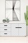 weiseni 3D Flat Visual Effect Wallpaper Peel and Stick 236x1968 White Diamond Wallpaper SelfAdhesive Removable Wallpaper Effect Contact Paper Grey White