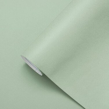 Yasinet Light Green Peel and Stick Wallpaper Green Contact Paper Sage Green Self Adhesive Removable Wallpaper Textured Solid Color Wall Paper for Wall Covering Countertop Table Vinyl 177 x118
