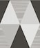 YIXIFANS J337 Geometric Peel and Stick Wallpaper Removable Trigon Pattern Self Gray 1771inch x 118inch