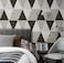 YIXIFANS J337 Geometric Peel and Stick Wallpaper Removable Trigon Pattern Self Gray 1771inch x 118inch
