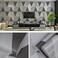 YIXIFANS J337 Geometric Peel and Stick Wallpaper Removable Trigon Pattern Self Gray 1771inch x 118inch