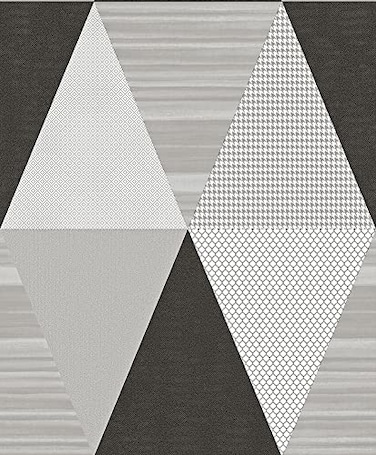 YIXIFANS J337 Geometric Peel and Stick Wallpaper Removable Trigon Pattern Self Gray 1771inch x 118inch