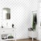 Yullpaper Classic White Grid Wallpaper White Checkered Wallpaper for Kitchen Backsplash Peel and Stick Minimalist Geometric Sqaure Wallpapers Adhesive Removable Grid Contact Paper for Wall175102