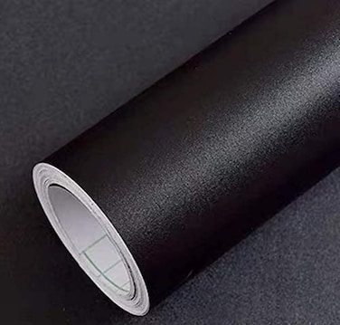 Yancorp Matte Black Contact Paper Solid Wallpaper Plain Vinyl Film SelfAdhesive Wallpaper Drawer PeelStick Countertop 16x120Black