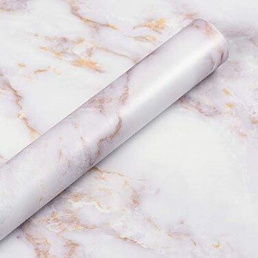 Livelynine Gold Marble Contact Paper Peel and Stick Countertops for Kitchen Table Desk Counter Top Covers Self Adhesive Wallpaper for Bathroom Sink Removable Waterproof 158x788 Inch