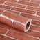 Lependor 1771 X 118 Decorative Wallpaper SelfAdhesive Wall Paper Red Brick Printed Stick Paper Easy to Apply Peel and Stick 1771 x 98ft