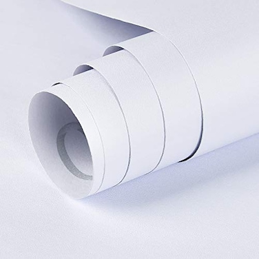 Mecpar Matte White Wallpaper 236In x 164Ft White Peel and Stick Wallpapers SelfAdhesive Removable Wallpaper Thick Waterproof Wallpaper for Kitchen Countertop Cabinet Wardrobe
