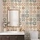 Wallderful Boho Wallpaper Kitchen Contact Paper Waterproof Peel and Stick Backsplash Orange Wall Paper Self Adhesive Geometric Tile Removable Moroccan Wallpaper Bathroom Wall Drawer Cabinet 1575x78