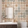 Wallderful Boho Wallpaper Kitchen Contact Paper Waterproof Peel and Stick Backsplash Orange Wall Paper Self Adhesive Geometric Tile Removable Moroccan Wallpaper Bathroom Wall Drawer Cabinet 1575x78