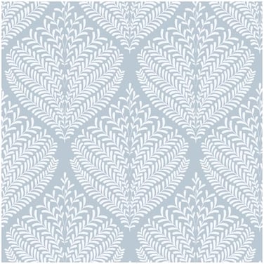 Kifoio Modern Peel and Stick Wallpaper Blue and White Wall Paper 173x787 SelfAdhesive Removable Contact Paper Boho Wallpaper Leaf Geometric Decorative for Bedroom Bathroom Cabinets Decor Vinyl Roll