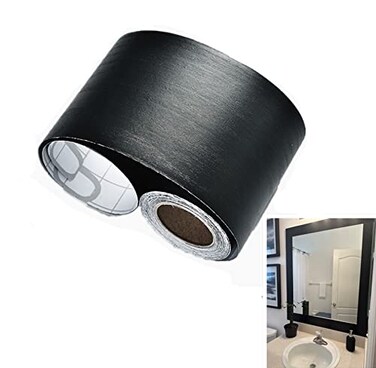 Amao Amhao 10Meters Peel and Stick Black Wood Backsplash Wall Paper Border Sticker SelfAdhesive Wallpaper Border