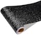 CRE8TIVE 8x80 Black Chunky Glitter Wallpaper Border Peel and Stick Wall Border Sparkle Sequins Removable Wallpaper Self Adhesive Fabric Black Contact Paper for Cabinets Dressers Ceiling DIY Crafts