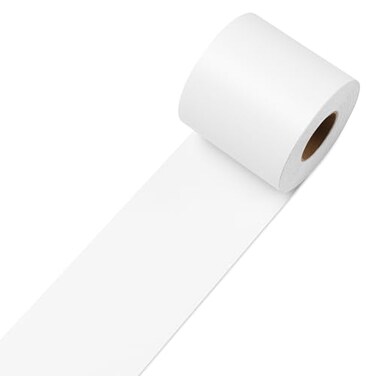 Decotalk 3x590 White Wallpaper Border Peel and Stick Solid White Wallpaper Borders for Bedroom Bathroom Mirror Frame Borders Wall Paper Frame Self Adhesive