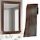 DESOMINOR 328Ft Black Border Peel Stick Wood Grain Wallpaper Border Removable Waterproof Bathroom Mirror Frame Sticker Dark Brown 394Inch x 328Ft