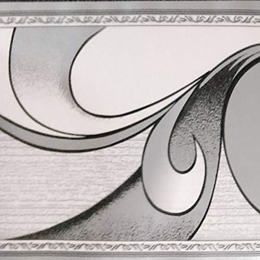 Dundee Deco Wallpaper Border Peel and Stick BD3222 Abstract Grey Scrolls Wallpaper Border Retro Design Roll 33 ft x 4 in 10m x 10cm Self Adhesive