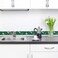 HOMETITUTE Wallpaper Border Peel and Stick Decorative Wall Trim Self Adhesive Green Mosaic Accent Strip for Bathroom Kitchen Mirror Frame Sink Edge Laundry Area 4x196 Inch Emerald Tile Pattern Design
