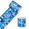 HOMETITUTE Wallpaper Border Peel and Stick Decorative Wall Trim Self Adhesive Mosaic Tile Accent Strip for Bathroom Kitchen Laundry Room Pool Area Mirror Frame Sink Edge Blue Wall Decor 4x196 Inch