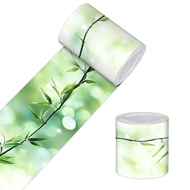HOMETITUTE Wallpaper Border Peel and Stick Decorative Wall Trim Self Adhesive Vine Leaf Accent Strip for Bedroom Kitchen Balcony Living Room Nursery Mirror Frame Wall Decor 4x196 In Green Nature Style