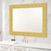 WESTICK Gold Glitter Bulletin Board Border Decorative Yellow Golden Glitter Wallpaper Border Peel and Stick Chunky Sparkle Gold Mirror Frame Border for Bathroom Classroom Office 4 x 160