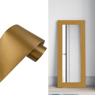 Yija Metallic Color Self Adhesive 3D Peel and Stick Waterproof Wall Border Easy to Apply Kitchen Bathroom Tiles Sticker 42x1968 inch Gold