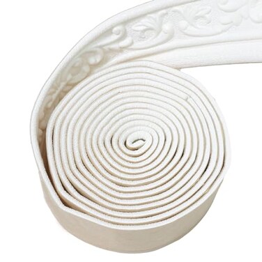 WAPANE 90 x 31 Peel Stick Foam Molding Trim Self Adhesive Crown Molding Wallpaper Border Flexible 3D Wall Edging Lines Foam Baseboard Wall Base Moulding Trim for Home Hotel DIY Decoration