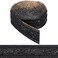 CRASPIRE 90x18in Peel Stick Foam Molding Black Baseboard Trim Self Adhesive Crown Flexible Foam Mirror Wallpaper Sticky Border 3D Wall Edging Lines Base for Hotel Home DIY Decoration