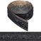 CRASPIRE 90x18in Peel Stick Foam Molding Black Baseboard Trim Self Adhesive Crown Flexible Foam Mirror Wallpaper Sticky Border 3D Wall Edging Lines Base for Hotel Home DIY Decoration