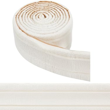CRASPIRE 88 x 3in White Crown Molding Peel and Stick Self Adhesive Flexible Foam Trim Sticky Decorative Wallpaper Border Wall 3D Edging Foam Baseboard Mirror Border Wall Base Hotel DIY Decoraion