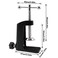 AYLIFU 1PCS Black Aluminum Alloy Desk CClamp Desk Light Mounting Cantilever Bracket With Adjustable Screws for Microphone Arm and Desktop Table Lamp