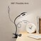 GARMESE LED Desk Lamp Clip on Light with 3 Color Modes 10 Brightness RingClamp Light 360 Adjustable Neck Dimmable Eye Protection Desk Lamps for Home Office