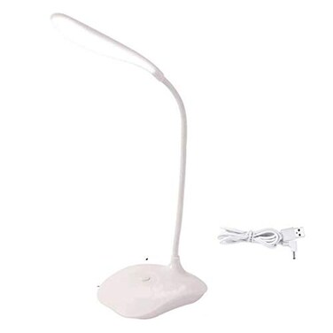 Sosee LED Table LampPortable EyeProtected Flexible Gooseneck Small Desk Lights for Dorm Study Office BedroomUSB or 3 AA Batteries Powered Not Include Batteries1 Pack