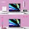 poukaran Desk Lamp LED Desk Lamp with Wireless Charger USB Charging Port Table Lamp with Clock Alarm Date Temperature Office Lamp Desk Lamps for Home Office Pink