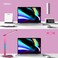 poukaran Desk Lamp LED Desk Lamp with Wireless Charger USB Charging Port Table Lamp with Clock Alarm Date Temperature Office Lamp Desk Lamps for Home Office Pink