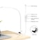 RAOYI LED Desk Lamp 5W USB Clip on Light EyeCaring Reading Clamp Table Lamp with 48 LEDs Flexible Neck 3 Color Modes and 14 Brightness Levels for Office Bedroom Study White