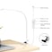 RAOYI LED Desk Lamp 5W USB Clip on Light EyeCaring Reading Clamp Table Lamp with 48 LEDs Flexible Neck 3 Color Modes and 14 Brightness Levels for Office Bedroom Study White