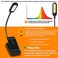 VAVOFO Amber Rechargeable Book Lights Blue Light Blocking Reading Lights 7 LEDs Eye Care 9 Colors 9 Brightness Clip On for Bookworms with Power Indicator Lasting 70h 2Pack Black