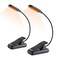 VAVOFO Amber Rechargeable Book Lights Blue Light Blocking Reading Lights 7 LEDs Eye Care 9 Colors 9 Brightness Clip On for Bookworms with Power Indicator Lasting 70h 2Pack Black