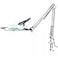 KIRKAS 10X LED Magnifying Lamp with Clamp 2200 Lumens Dimmable Super Bright Daylight Magnifying Glass with Light and Stand Adjustable Swivel Arm Magnifier lamp for Reading Repair CraftsWhite