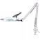 KIRKAS 10X LED Magnifying Lamp with Clamp 2200 Lumens Dimmable Super Bright Daylight Magnifying Glass with Light and Stand Adjustable Swivel Arm Magnifier lamp for Reading Repair CraftsWhite