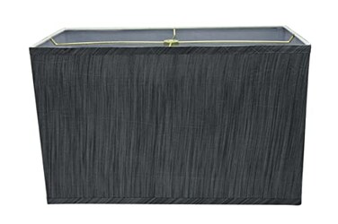 Aspen Creative 36003 Transitional Rectangular Hardback Shaped Spider Construction Lamp Shade in Grey Black 8 16 wide 8 16 x 8 16 x 10