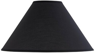 Springcrest Black Large Chimney Empire Lamp Shade PreAssembled 6 Top x 19 Bottom x 12 Slant Spider Replacement with Harp and Finial